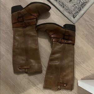 Gianni Bini Tan Leather Heeled Boots